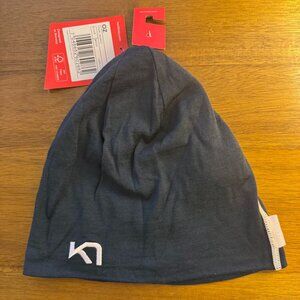 Kari Traa blue & pink wool beanie hat - NEW with tags